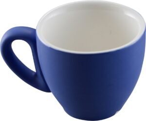 كوب إسبريسو خزفي مستدير أزرق 80 مل
