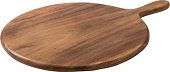 لوح مستدير بمقبض خشبي بني 45×30×1.9 سم 10601745