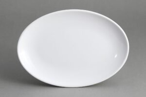 Oval Crescent Plate 31X23 White Melamine***116212