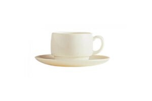 11.5 Cm Ivory Saucer***12341