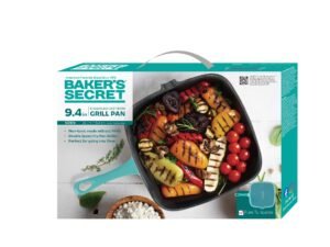Baker'S Secret 24Cm Green Striped Grilling Pan