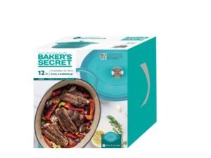 Baker'S Secret 32 ​​Cm Oval Cast Iron Green Pot