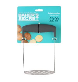 Baker'S Secret Stainless Steel Potato Masher 18 Cm
