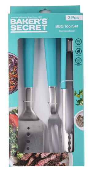Set Of 3 Stainless Steel Bbq Tools From Baker Secret (New)