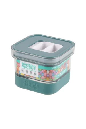 Square Plastic Container With Airtight Lid And Silicone Base 400 Ml From Baker'S Secret