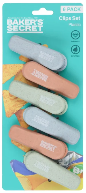 Set Of 6 Colorful M Clips From Baker Secret (New)