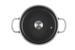 24 Cm Saucepan With Glass Lid And Aluminum Handles From Baker'S Secret