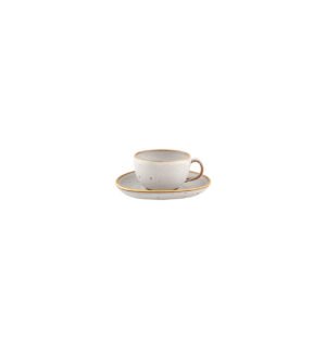 Teacup 210 Ml + Clear Saucer 37006954 Gold Ston