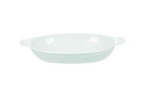 مقلاة بيضاوية 48 × 27 سم بمقبضين 38001359 لونا أبيض