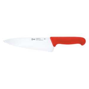 Chef'S Knife 15 Serrated Wide Blade Red Plastic 55895.15 Ivo Professional