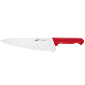 Chef'S Knife 20 Serrated Wide Blade Red Plastic 55895.20 Ivo Professional