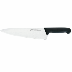 Chef'S Knife 20 Serrated Black Plastic 55896.20 Professional Ivo