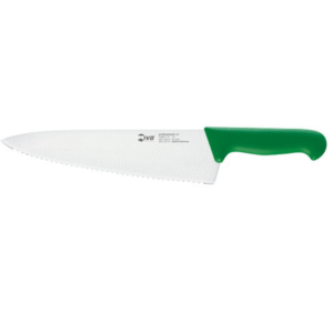 Chef'S Knife 25 Serrated Green Plastic 55896.25 Ivo Professional