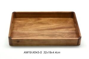 صينية خشبية مستطيلة 32×19×4.4 سم أكاسيا