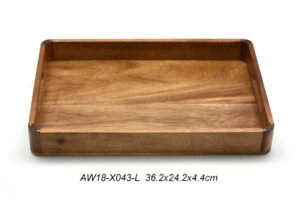 صينية خشبية مستطيلة 32×19×4.4 سم أكاسيا