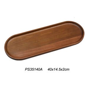 Oval Wooden Plate 40X14.5 Cm Acacia