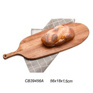 Oval Wooden Plank 56X18X1.5 Cm With Acacia Handle