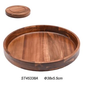 Round Wooden Tray 38X5.5 Cm Acacia