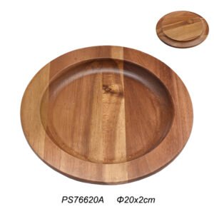 Round Wooden Plate 20 Cm Acacia