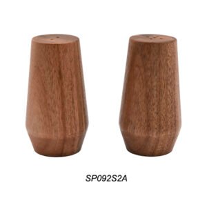 Set Of Wooden Salt Shakers 10 Cm Acacia