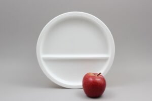 Plate Divided Into 2 23 Cm White Restaurant***L6824