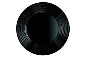 طبق ستايرو 25 سم أسود***L7611