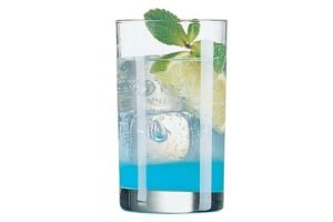 كوب أنيق زجاجي 23 سنتيمتر منخفض ^ (H8086)***D0600