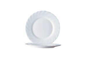 طبق 15.5 سم تريانون أبيض***D6886